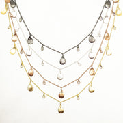 CZ48. CZ Pear Shape & Pear Curved Shape Alternate Dangle Wire Chain